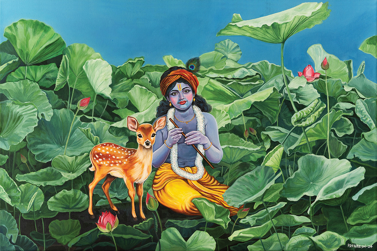 Krishna in Lotus Grove